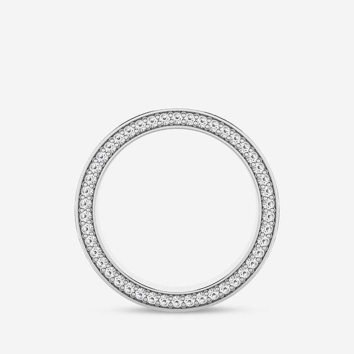 7mm Sandblast Finish Flat Round Eternity Band